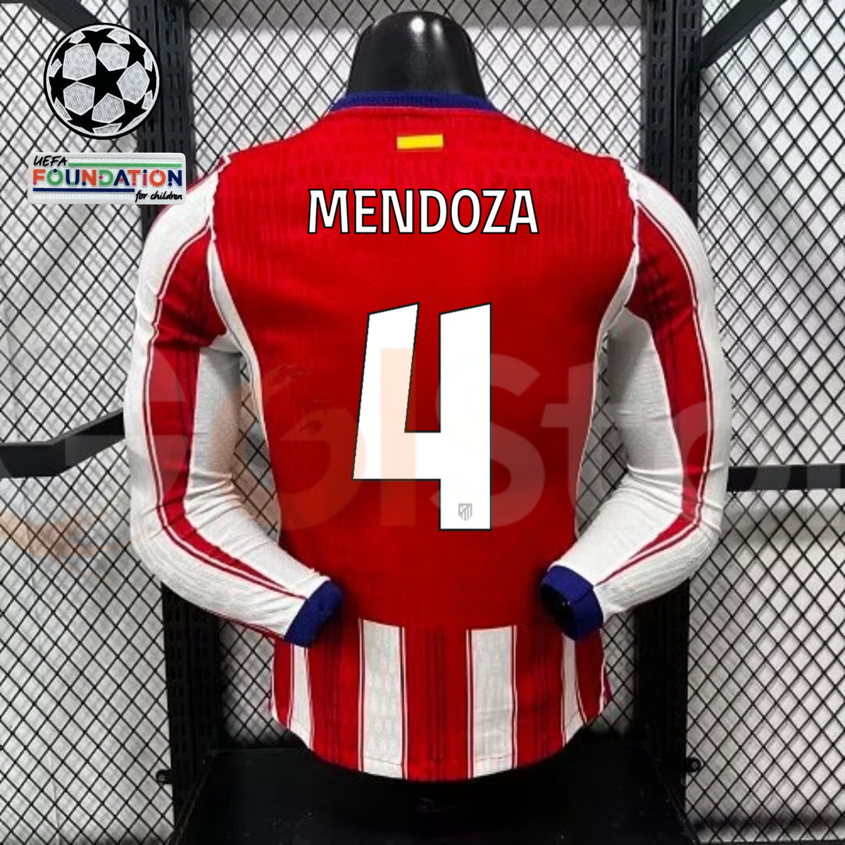 Atlético Madrid 2026–2027 Home Long-Sleeve Jersey – Mendoza #4
