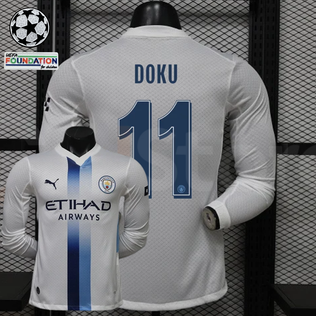 Manchester City 2026–2027 Away Long-Sleeve Player Jersey – Doku #11