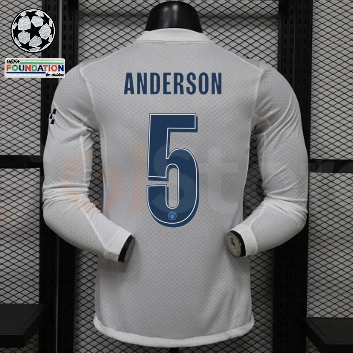 Manchester City 2026–2027 Away Long-Sleeve Player Jersey – Anderson #5
