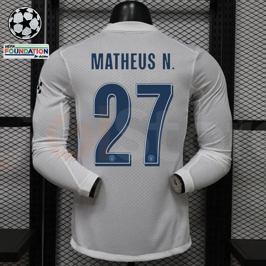 Manchester City 2026–2027 Away Long-Sleeve Player Jersey – Matheus N. #27