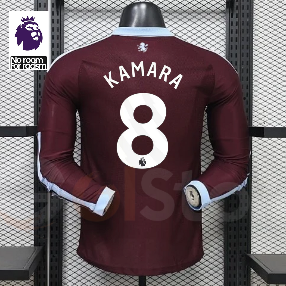 Aston Villa Home Long-Sleeve Player Jersey – Kamara #8