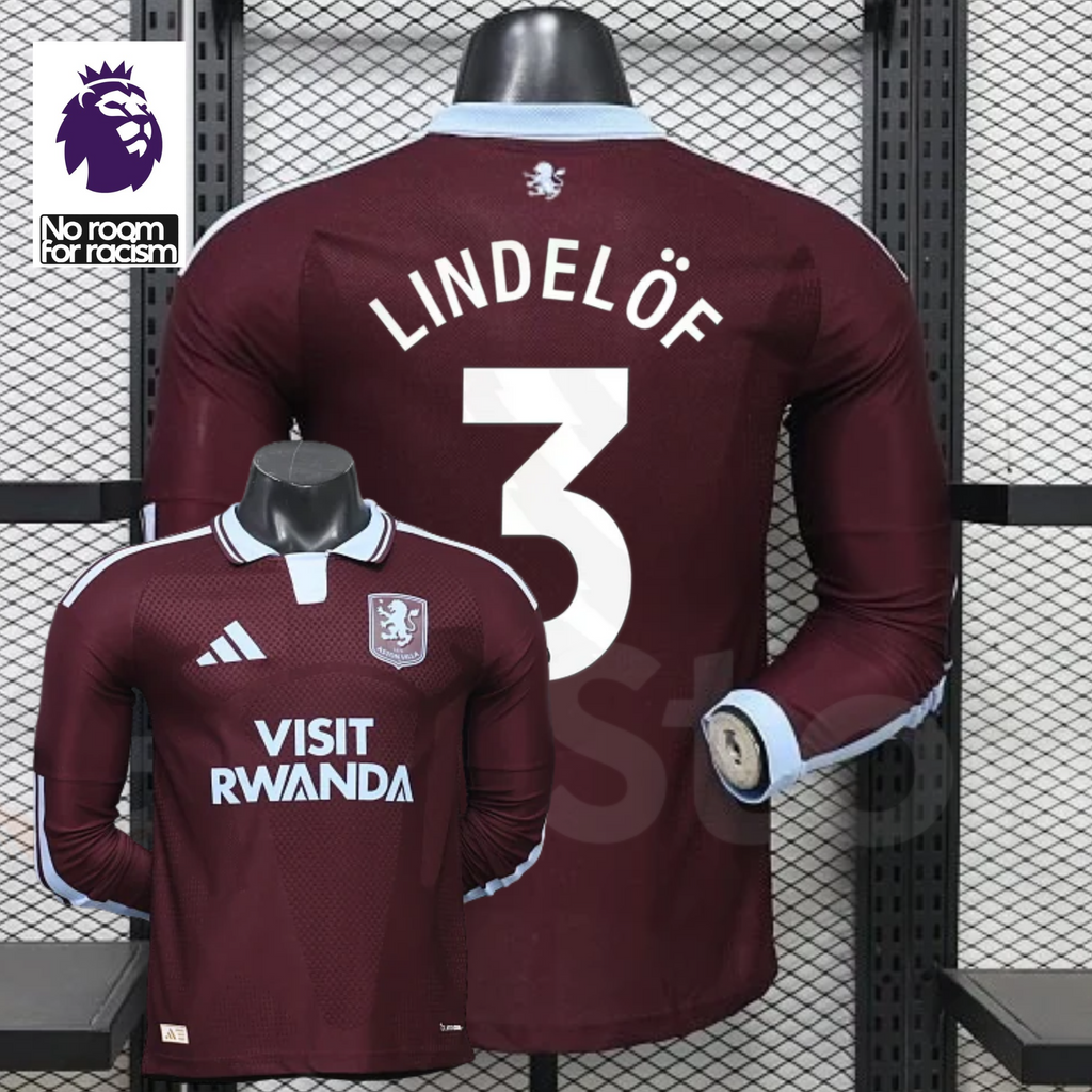 Aston Villa Home Long-Sleeve Player Jersey – Lindelöf #3