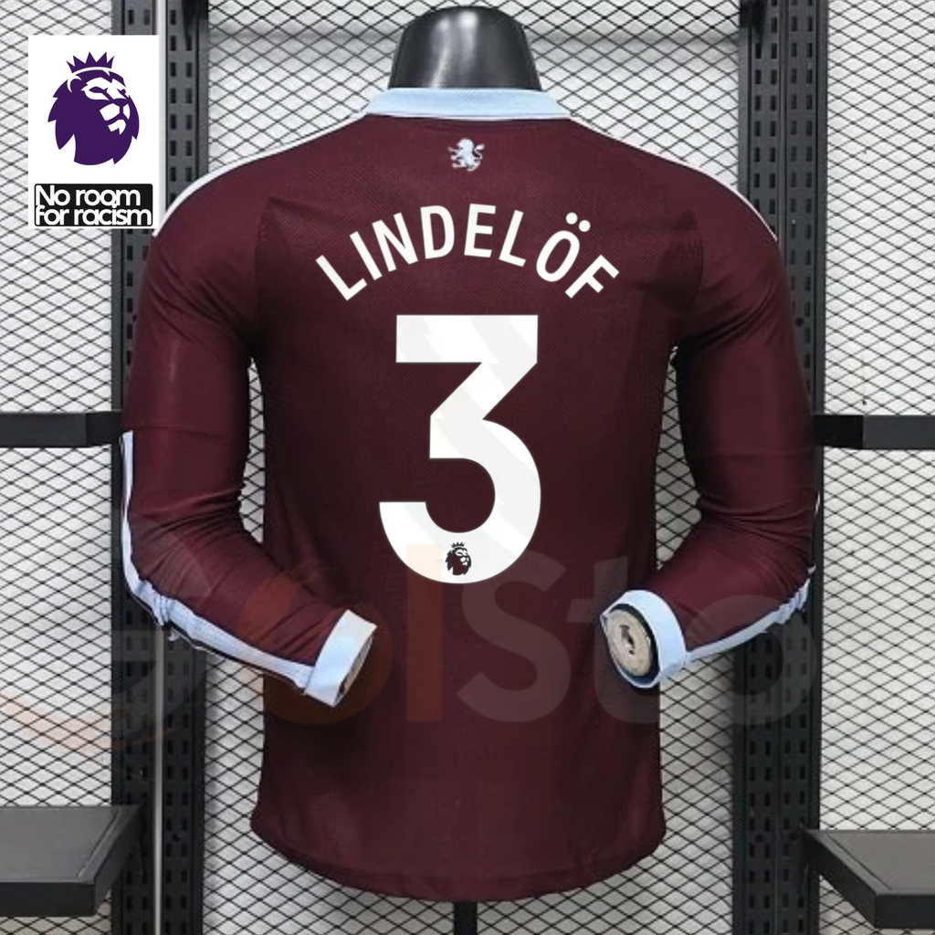 Aston Villa Home Long-Sleeve Player Jersey – Lindelöf #3