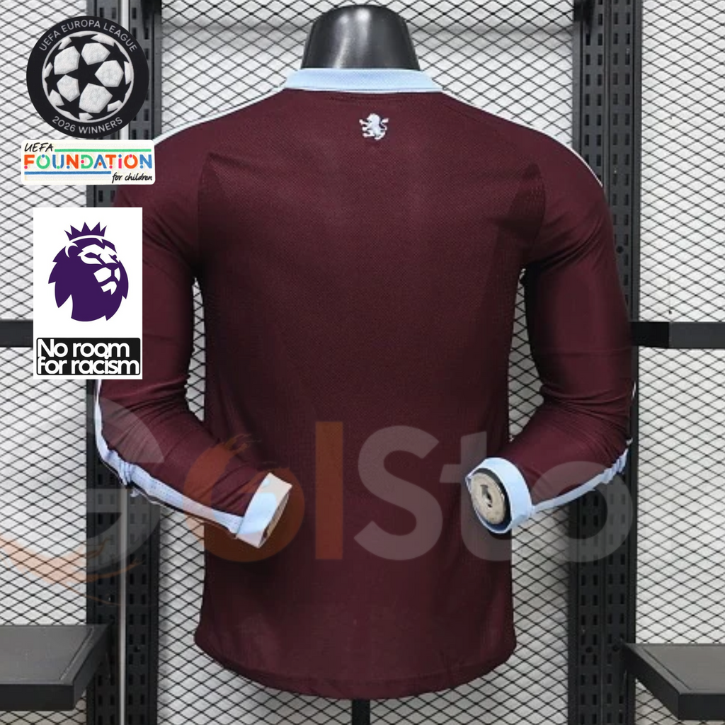 Aston Villa Home Long-Sleeve Player Jersey