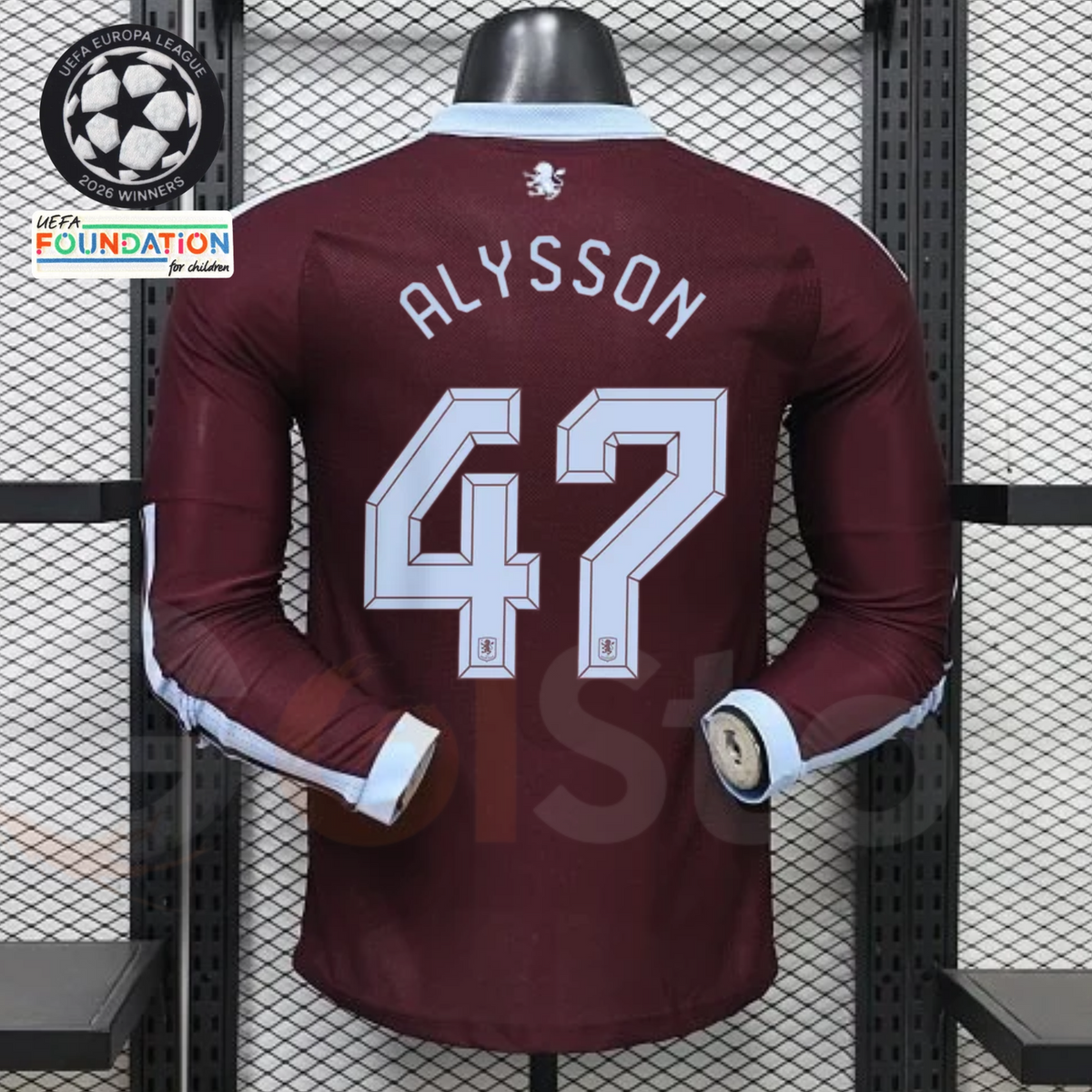 Aston Villa Home Long-Sleeve Player Jersey – Alysson #47 UCL