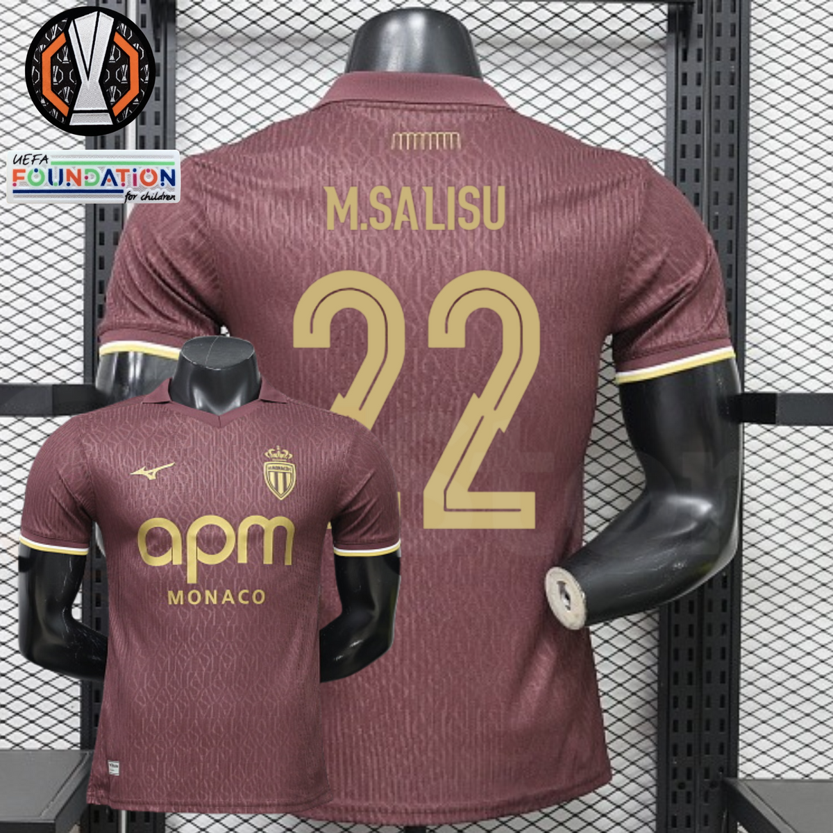 AS Monaco 2026-2027 Away Player Jersey – M. Salisu #22