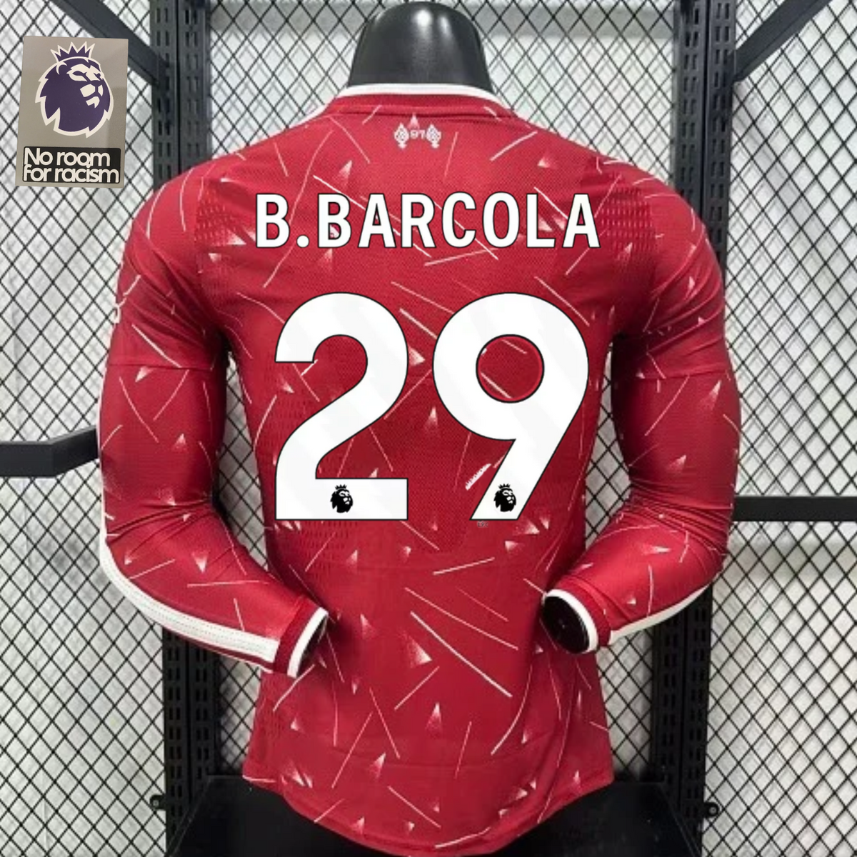 2026-2027 Liverpool Player Version Home Long Sleeve Jersey #29 Barcola Personalized PL Patch