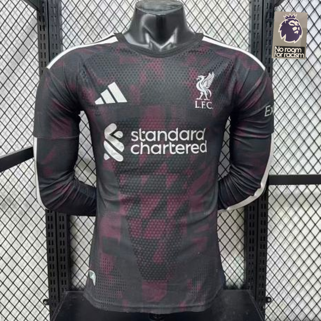 Liverpool 2026-2027 Away Long Sleeve Player Version Jersey #4 Van Dijk Personalized PL Patch Rare