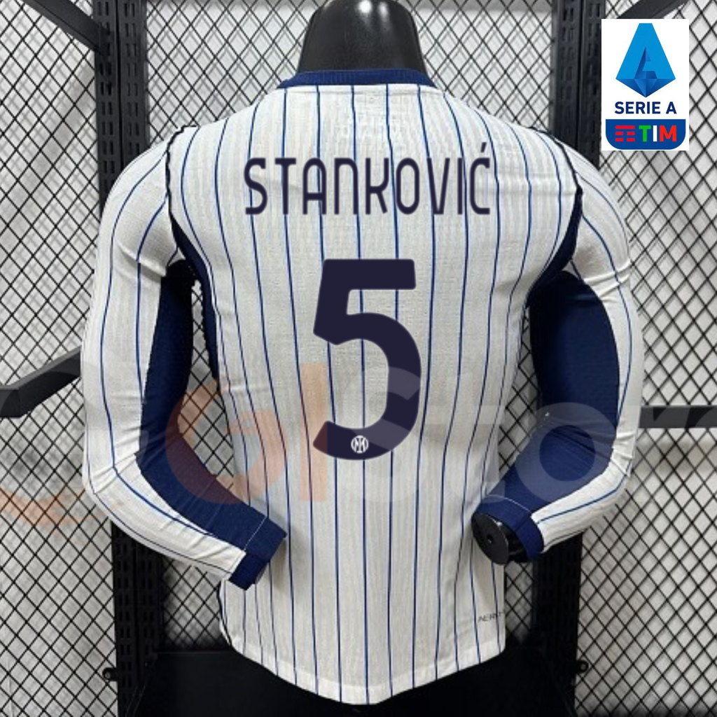 Inter Milan 2026-2027 Away Long Sleeve Player Version Jersey Serie A Patch Personalized S-3XL
