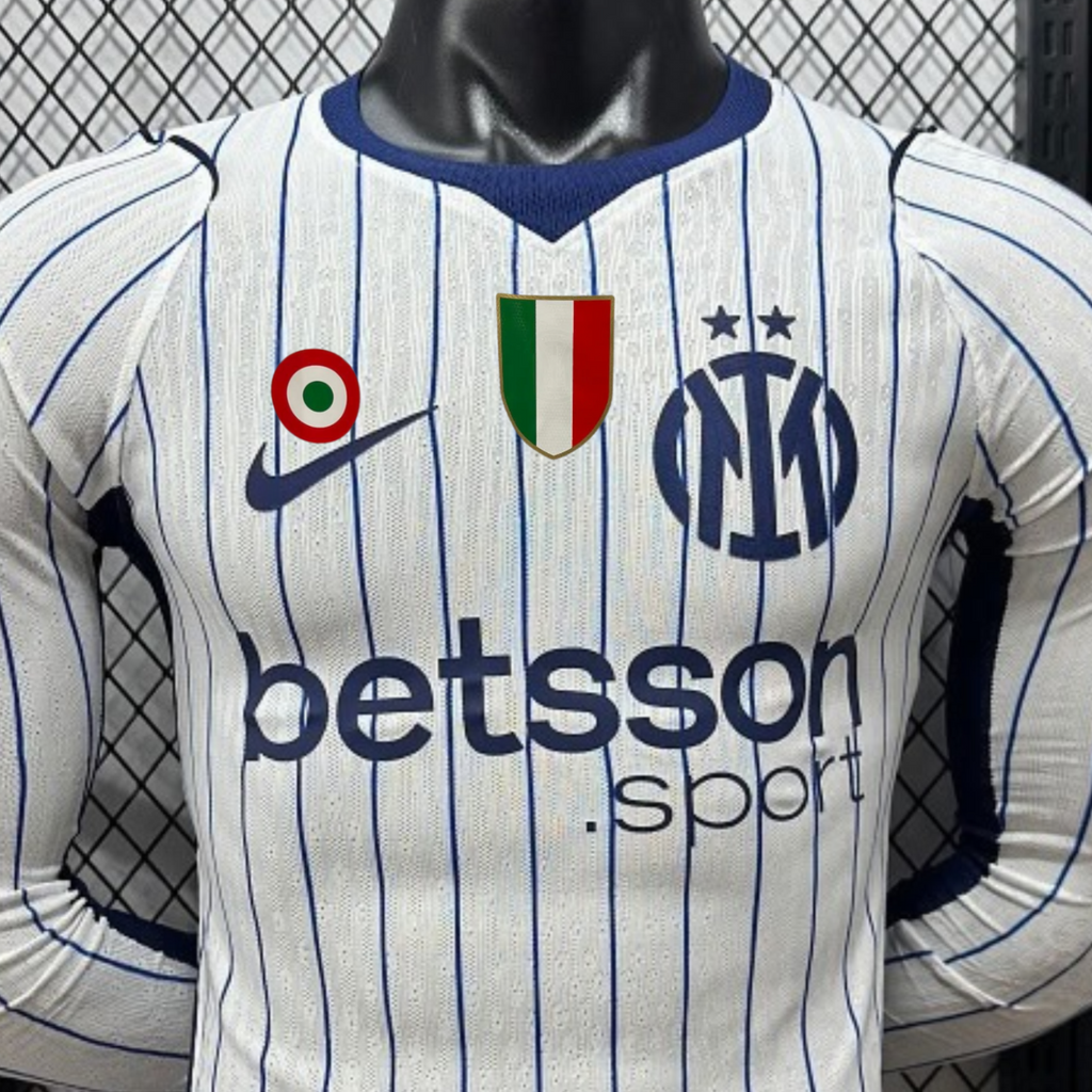 Inter Milan 2026-2027 Away Long Sleeve Player Version Jersey #17 Diouf Serie A Patch Personalized S-3XL