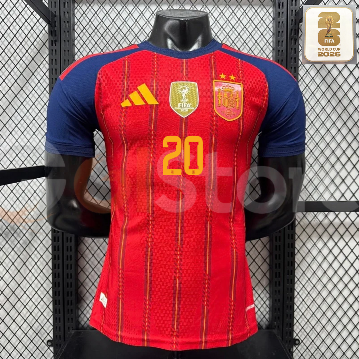 Spain 2026 Home Player Jersey Pedri #20 Two-Star