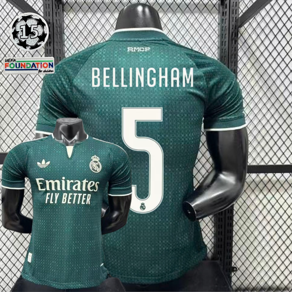 2026/27 Real Madrid Player Version Away Short Sleeve Jersey #5 Bellingham UCL Personalized
