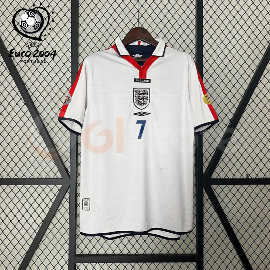 England 2004 Retro Home Jersey – Beckham #7
