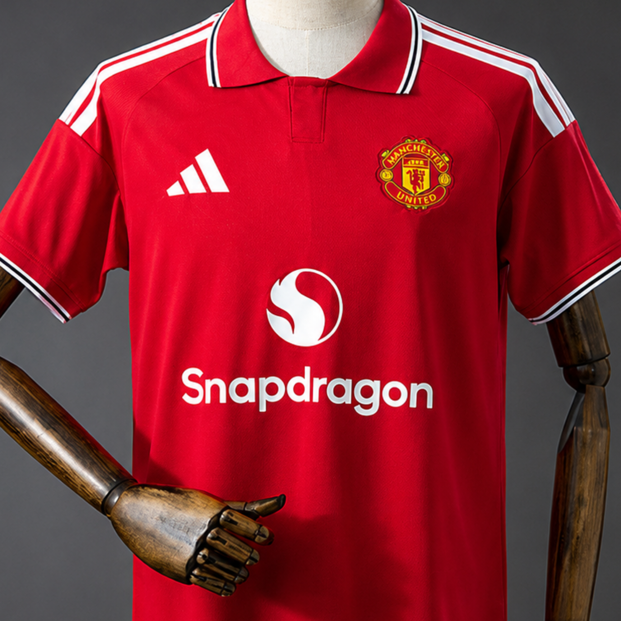 Maillot de football domicile unisexe à manches courtes Manchester United B.Fernandes n°8 26/27 – Édition Champions S–3XL