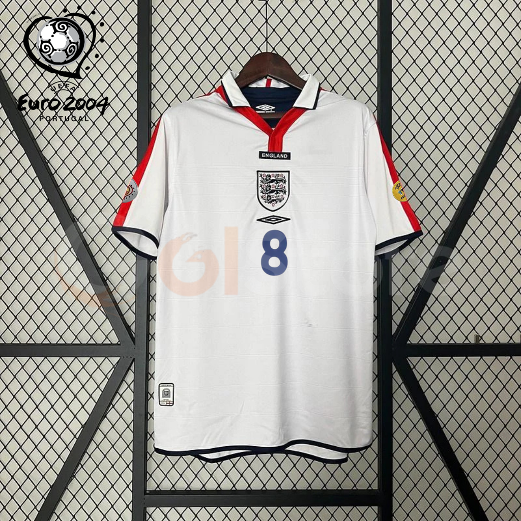 England 2004 Retro Home Jersey – Scholes #8