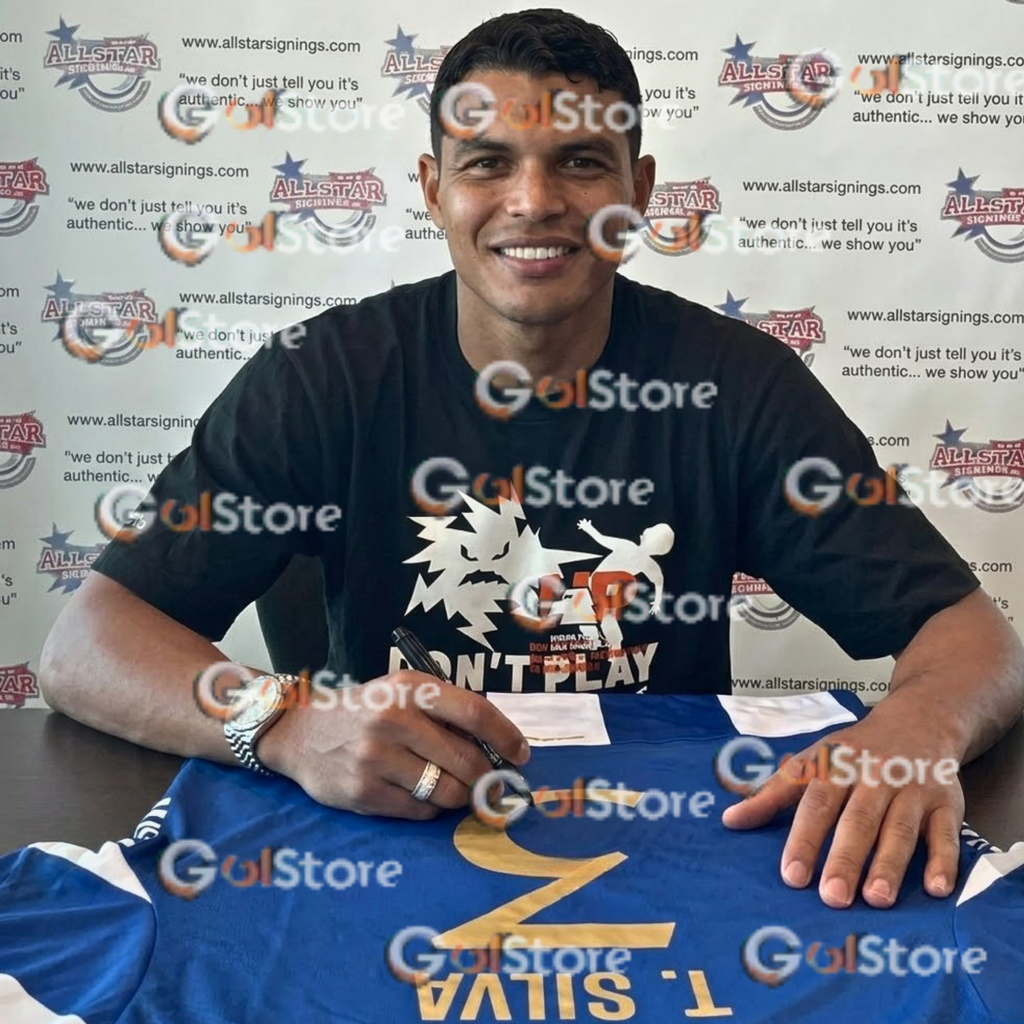 Maillot de football T. Silva signé style Porto 25/26 – Souvenir de collection Thiago Silva pour les fans