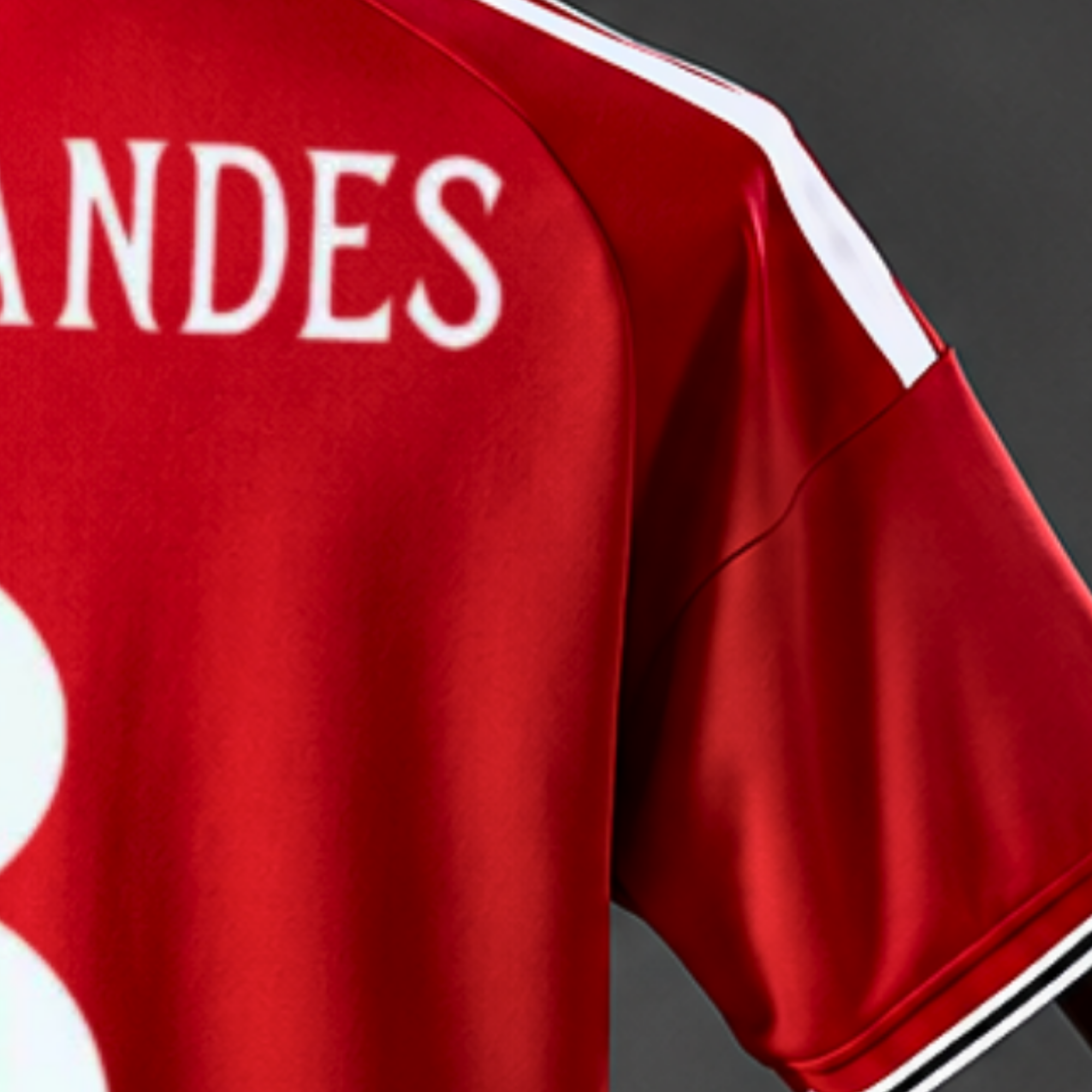 Maillot de football domicile unisexe à manches courtes Manchester United B.Fernandes n°8 26/27 – Édition Champions S–3XL