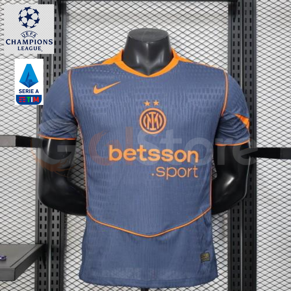 Inter Milan 2025-2026 Third Away Player Version Jersey UCL Patch Personalized Sizes S-3XL
