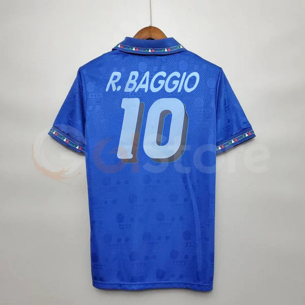 Italy 1994 Retro Home Jersey – R. Baggio #10