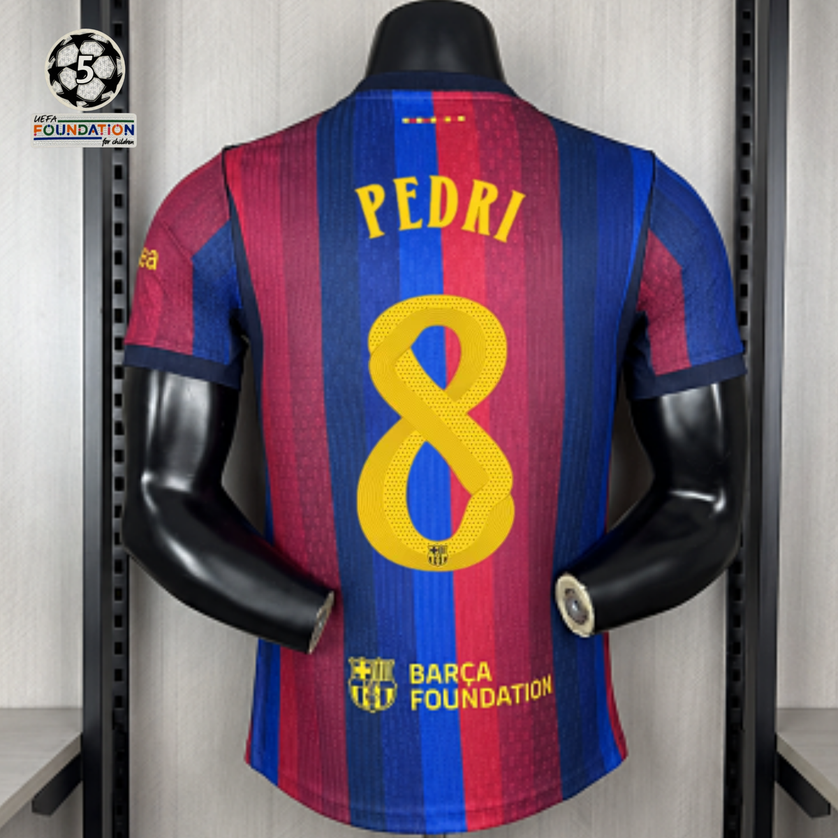 FC Barcelona 2026-27 Home Player Version Jersey | Pedri #8 | UCL Patch | Sizes S–3XL