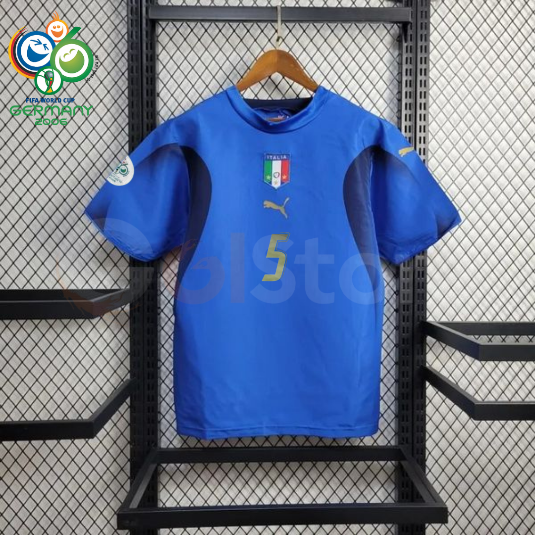 Italy 2006 Retro Home Jersey – Cannavaro #5
