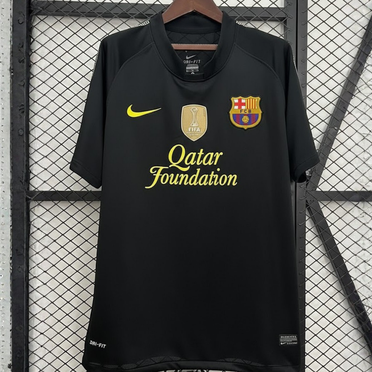 FC Barcelona 2011-12 Retro Black Away Jersey | #3 Gerard Piqué | La Liga & UCL
