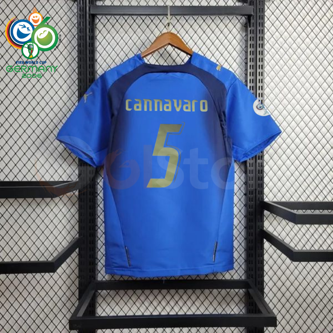 Italy 2006 Retro Home Jersey – Cannavaro #5