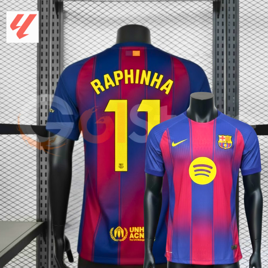 FC Barcelona 2025-26 Home Professional Jersey | #11 Raphinha | La Liga