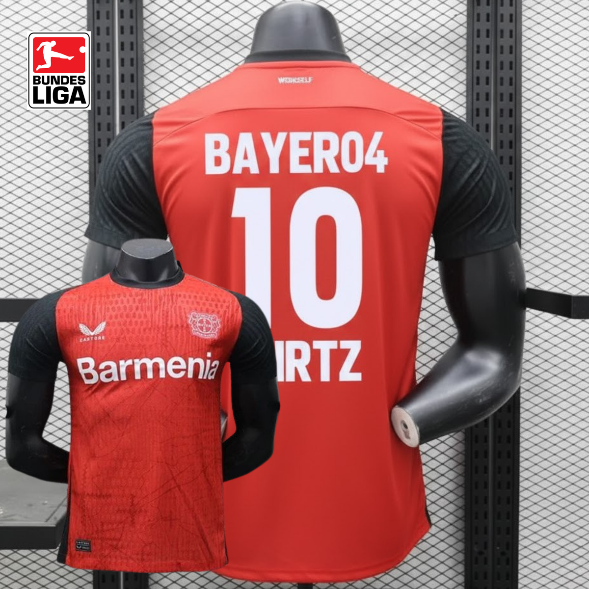 2024/25 Bayer Leverkusen Home Jersey Player Version #10 Wirtz Bundesliga