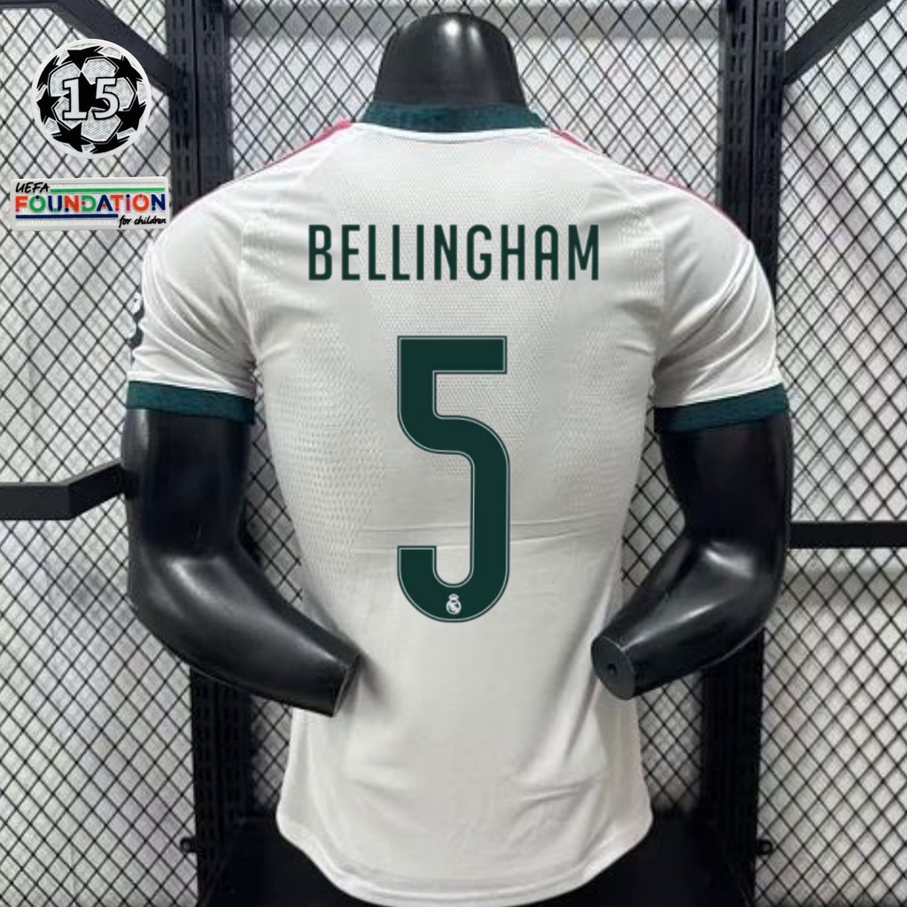 2026/27 Real Madrid Player Version Home White Jersey #5 Bellingham UCL Personalized
