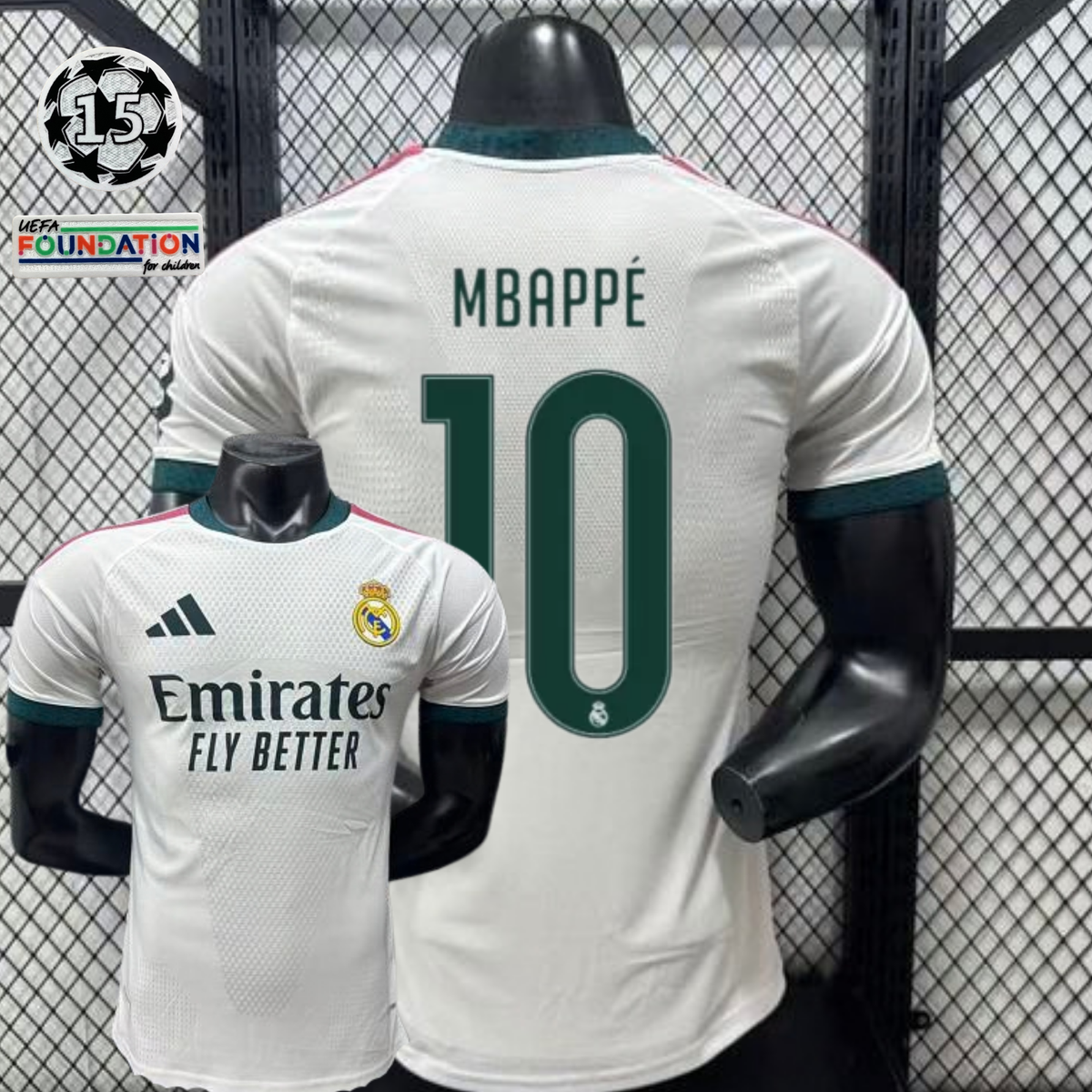 2026/27 Real Madrid Player Version Home White Jersey #10 Mbappe UCL Personalized