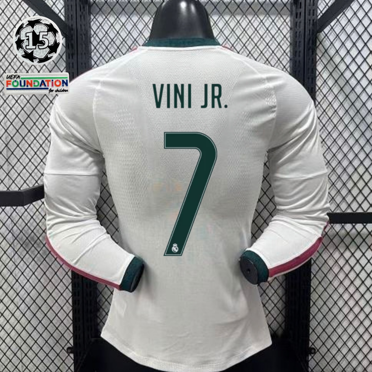 2026/27 Real Madrid Player Version Home Long Sleeve White Jersey #7 Vinicius Jr Personalized