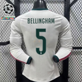 2026/27 Real Madrid Player Version Home Long Sleeve White Jersey #5 Bellingham Personalized