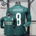 2026/27 Real Madrid Player Version Away Long Sleeve Jersey #8 Valverde UCL Personalized