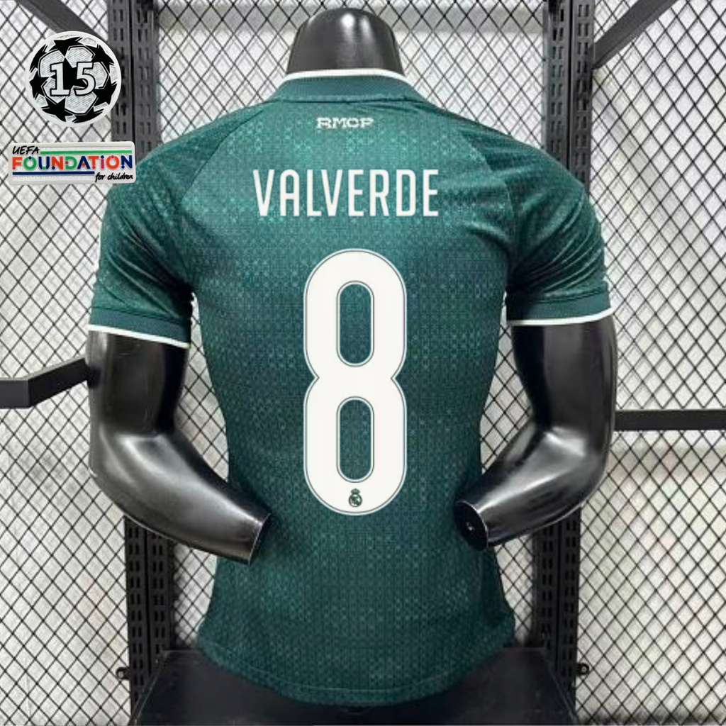 2026/27 Real Madrid Player Version Away Short Sleeve Jersey #8 Valverde UCL Personalized