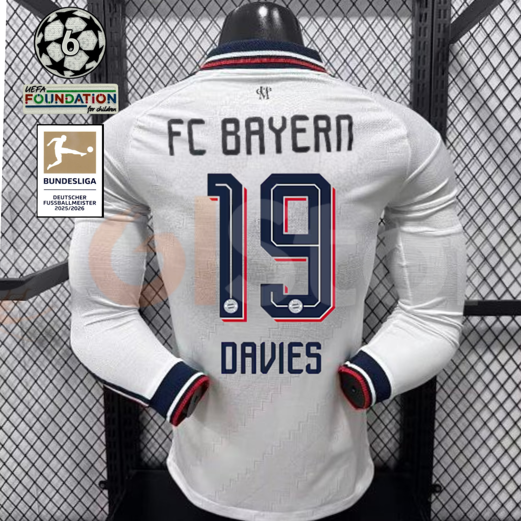 Bayern Munich 2026–2027 Away Long-Sleeve Player Jersey – Davies #19