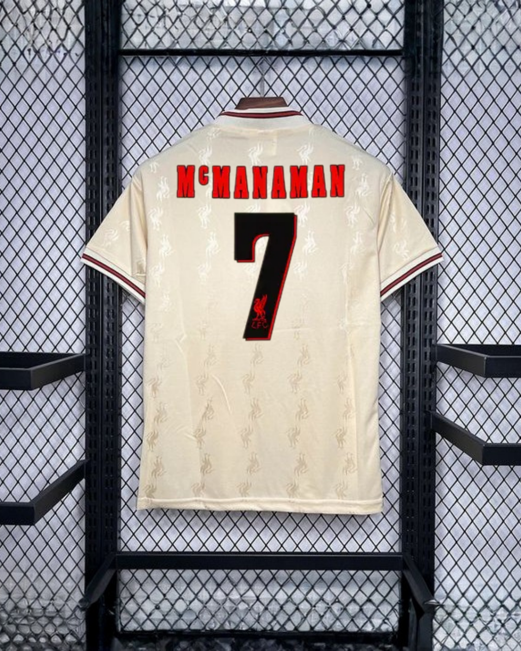 1996-1997 Liverpool Retro Yellow Away Short Sleeve Jersey #7 McManaman Personalized PL UCL Patch