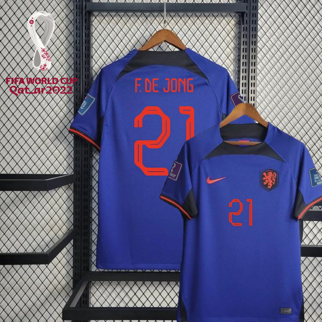 Netherlands 2022 Away Jersey F. de Jong #21