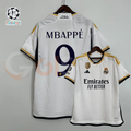 2024/25 Real Madrid Player Version Home White Jersey #9 Mbappe UCL Personalized