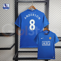 Manchester United 2008-2009 Retro Third Kit Short Sleeve Jersey #8 Anderson Personalized PL Rare