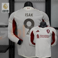 2025-2026 Liverpool Player Version White Long Sleeve Jersey #9 Isak Personalized PL Patch