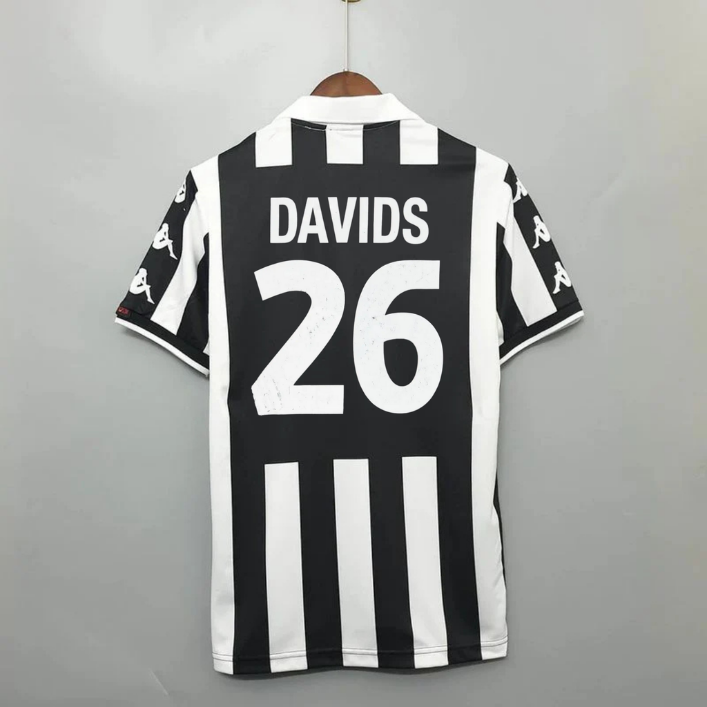 Juventus 1999-2000 Retro Home Short Sleeve Jersey #26 Davids Personalized Rare Collector