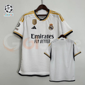 2023/24 Real Madrid Player Version Home White Jersey UCL Patch Personalized