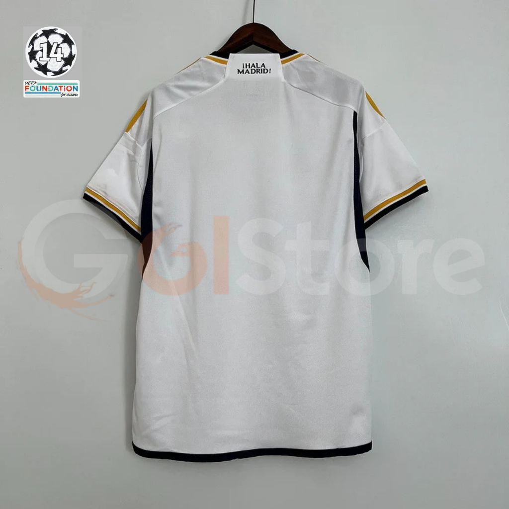 2023/24 Real Madrid Player Version Home White Jersey UCL Patch Personalized