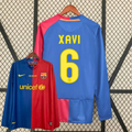FC Barcelona 2008-09 Retro UCL Final Home Long Sleeve Jersey | #6 Xavi Hernández