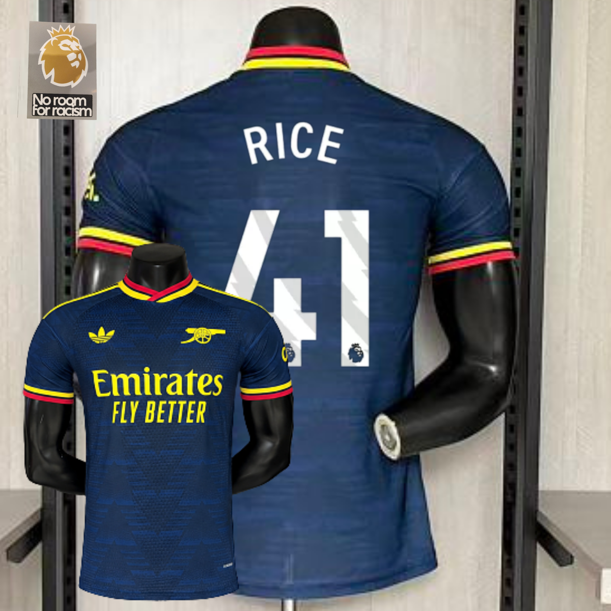 Arsenal FC 2026-27 Away Player Version Jersey | Rice #41 | Premier League Patch | Sizes S–3XL