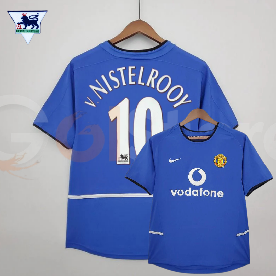 Manchester United 2002-2004 Retro Home Short Sleeve Jersey #10 Van Nistelrooy Personalized PL Rare