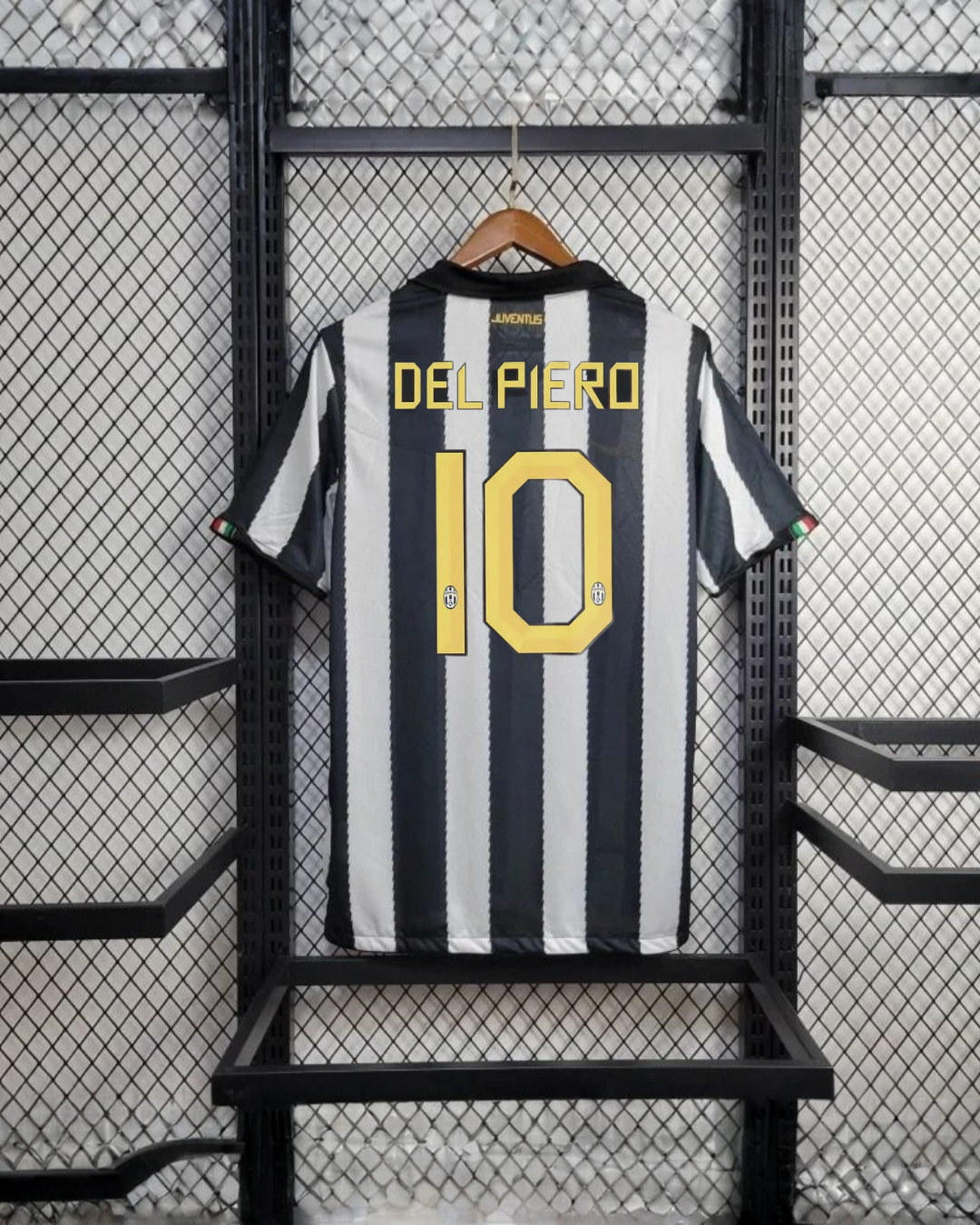 Juventus 2010-2011 Retro Home Short Sleeve Jersey #10 Del Piero Personalized Serie A UEFA EL Patch