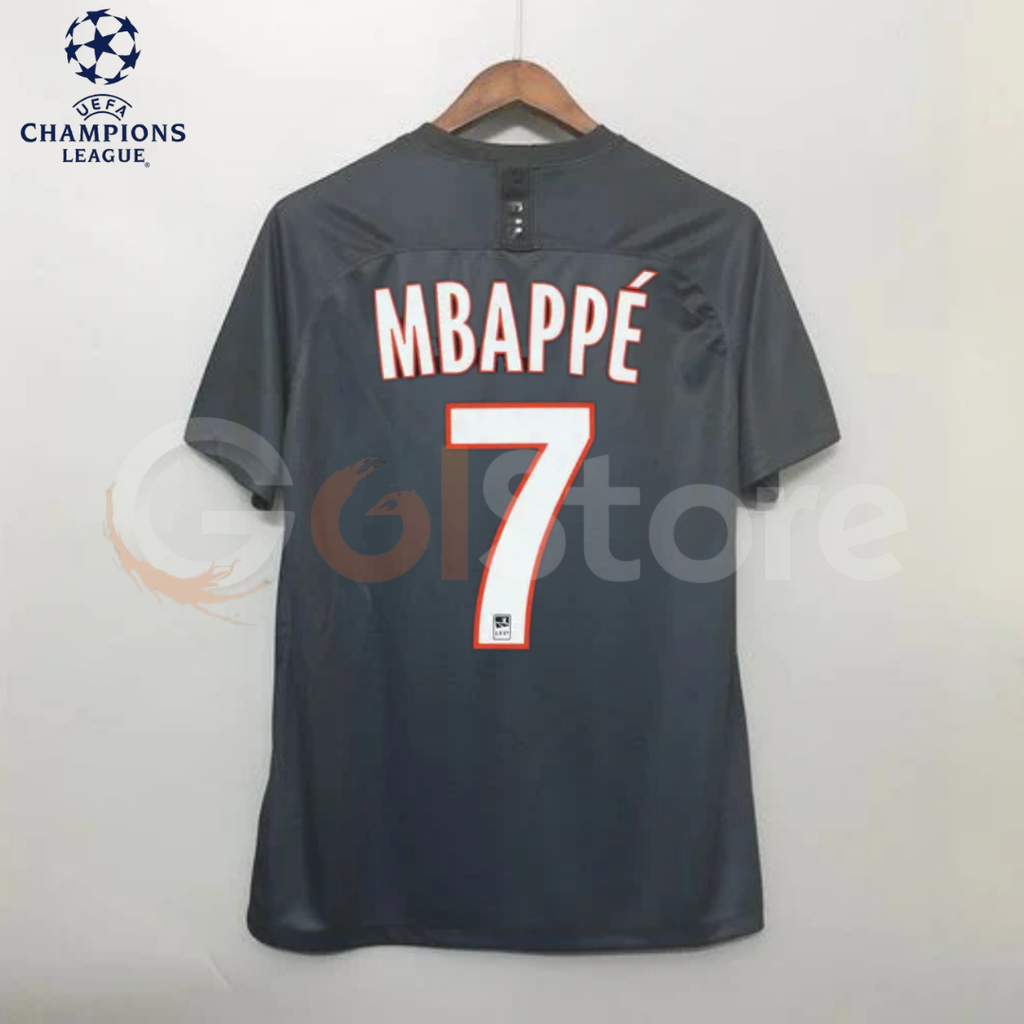 PSG 2019-20 Fourth Retro Jersey Mbappe #7 UCL