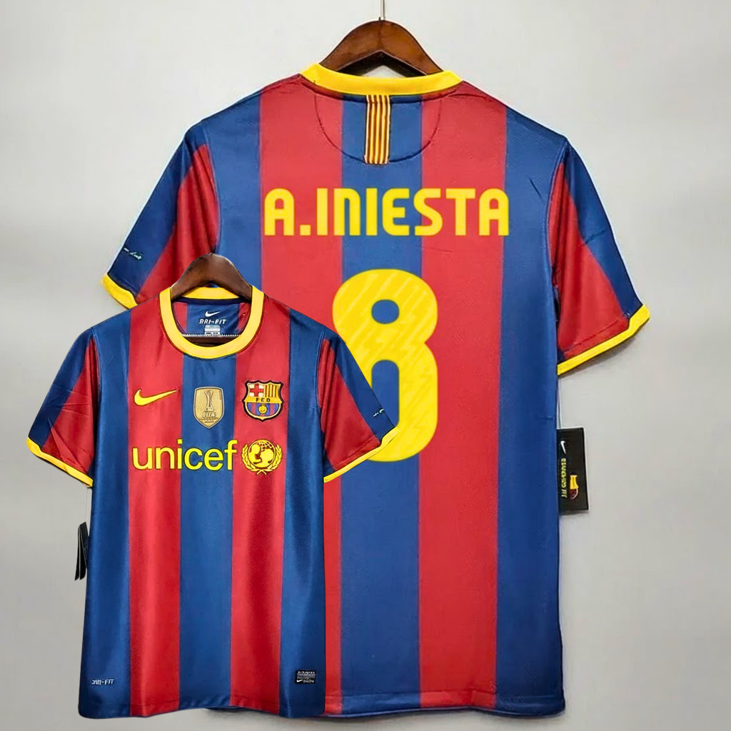 FC Barcelona 2010-11 Retro Home Jersey | #8 Andrés Iniesta | La Liga & UCL